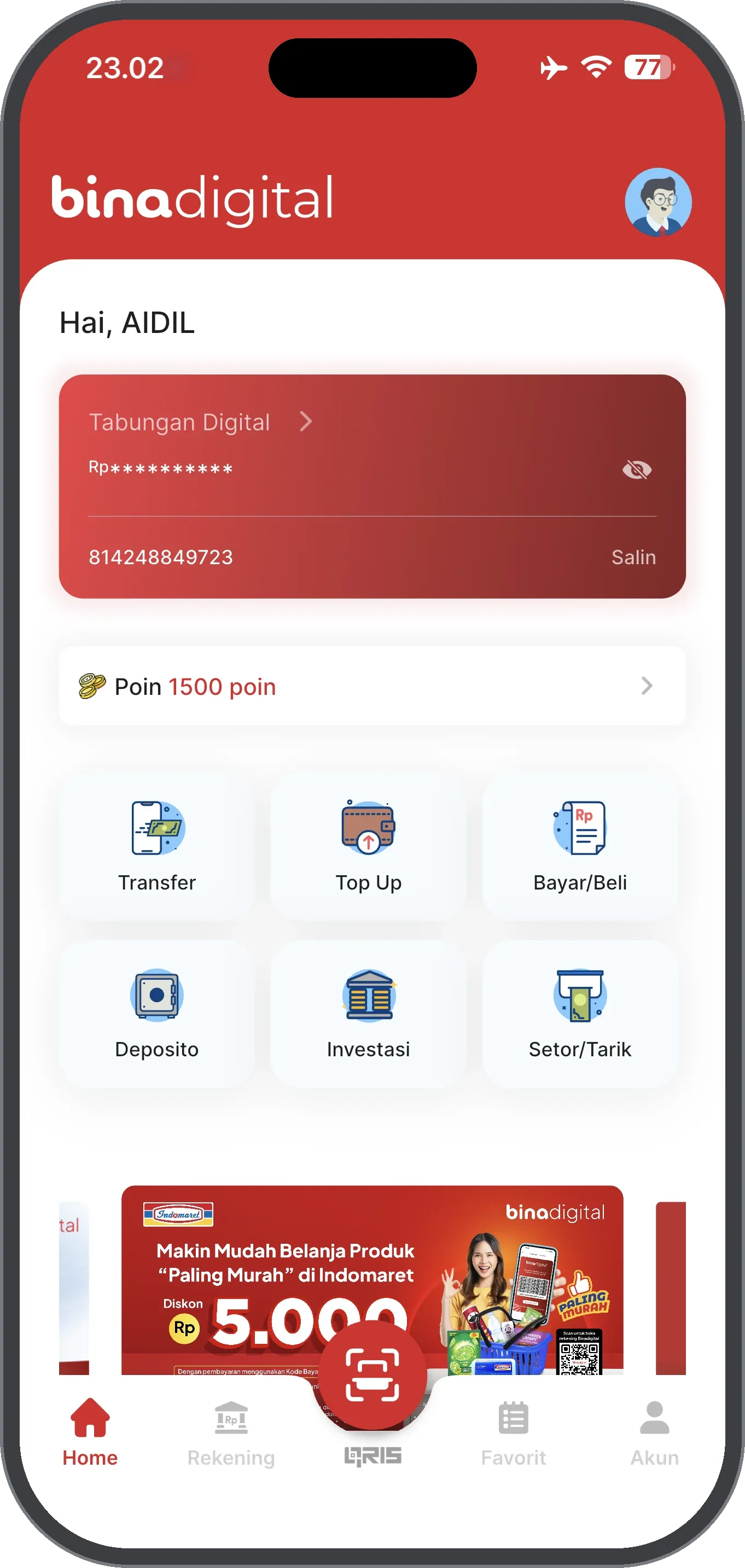 Binadigital mobile project screenshot